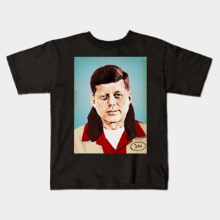 JFK mullet 35th US president John bowling Kids T-Shirt